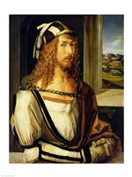 Self Portrait with Gloves, 1498 Fine Art Print