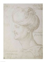 Head of Suleyman the Magnificent by Albrecht Durer - various sizes