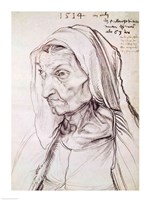 Portrait of the artist's mother, 1514 Fine Art Print