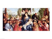 The Festival of the Rosary, 1506 - with crown Fine Art Print
