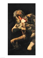 Saturn Devouring one of his Children, 1821-23 Fine Art Print