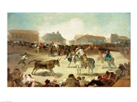 A Village Bullfight Fine Art Print