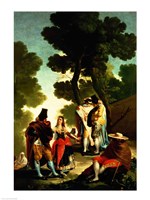 A Maja and Gallants, 1777 Fine Art Print