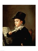 Portrait of Marianito Goya, Grandson of the Artist, c.1815 Fine Art Print