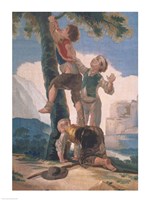Boys Climbing a Tree Fine Art Print
