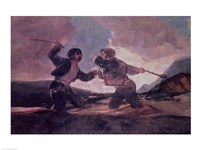 Duel with Clubs Fine Art Print
