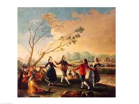 Dance on the Banks of the River Manzanares, 1777 Fine Art Print
