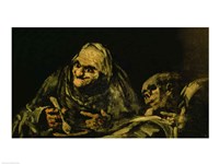 Two Old Men Eating, one of the 'Black Paintings' Fine Art Print