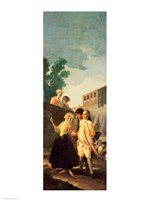 The Soldier and the Young Lady Fine Art Print