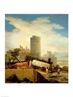 Transporting a Stone Block Fine Art Print