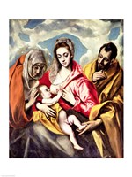 Virgin and Child with SS. Anne and Joseph Fine Art Print