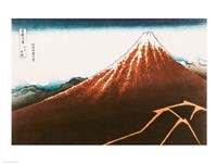 Fuji above the Lightning Fine Art Print