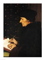 Portrait of Desiderius Erasmus by Hans Holbein The Younger - various sizes