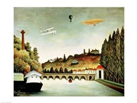 View of the Bridge at Sevres and the Hills at Clamart Fine Art Print