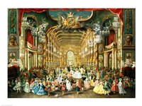 Masked Ball in the Hoftheater, Bonn, 1754 Fine Art Print