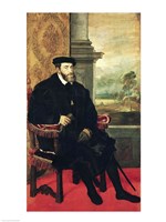 Seated Portrait of Emperor Charles V Fine Art Print