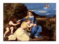 The Virgin and Child with Saints Fine Art Print