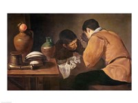 Two Men at Table Fine Art Print
