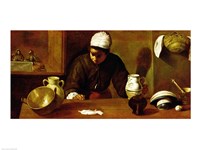 Kitchen Maid with the Supper at Emmaus, c.1618 Fine Art Print