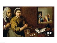 Kitchen Scene with Christ in the House of Martha and Mary by Diego Velazquez - various sizes