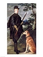 Portrait of Cardinal Infante Ferdinand of Austria with Gun and Dog, 1632 Fine Art Print