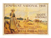 Poster for the Loan for National Defence from the Societe Generale, 1918 Fine Art Print