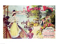 Poster advertising the spa resort of Enghien-les-Bains, France - various sizes