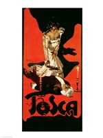 Poster advertising a performance of Tosca, 1899 Fine Art Print