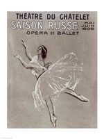 Poster for the 'Saison Russe' at the Theatre du Chatelet, 1909 Fine Art Print