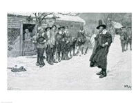 The Puritan Governor Interrupting the Christmas Sports Fine Art Print