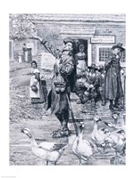 A Quaker Exhorter in New England, illustration from 'The Second Generation of Englishmen in America' Fine Art Print