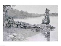 The Death of Indian Chief Alexander, Brother of King Philip Fine Art Print