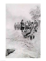 The Burial of Braddock, illustration from 'Colonel Washington' Fine Art Print