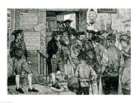The Mob Attempting to Force a Stamp Officer to Resign Fine Art Print