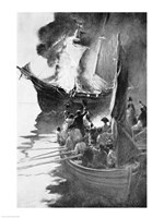 Burning of the 'Gaspee' Fine Art Print