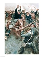 Jackson's Brigade Standing Like a Stone Wall before the Federal Onslaught at Bull Run Fine Art Print