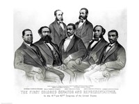 The First Colored Senator and Representatives Framed Print