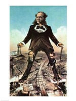 W.H. Vanderbilt as a 'Colossus of Roads' Fine Art Print