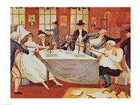 Benjamin Franklin's Experiments With Electricity Fine Art Print