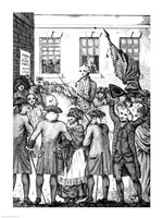 The Manner in which the American Colonists Declared Themselves Independent of the King, 1776 Fine Art Print