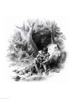 Illustration from 'The Last of the Mohicans Fine Art Print