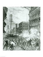 The Great Strike: The Sixth Maryland Regiment Fighting Its Way Through Baltimore Fine Art Print