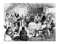 Sitting Bull Council, 1877 Fine Art Print