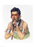 Young Ma-Has-Ka, Chief of the Iowas Fine Art Print