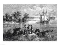 The Moravians Ascending the Delaware - various sizes, FulcrumGallery.com brand