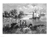 The Moravians Ascending the Delaware Fine Art Print