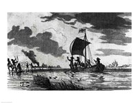 Arrival of the English at Roanoke Fine Art Print