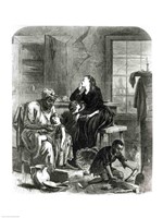 The Desolate Home: A Picture of the Suffering in the South Fine Art Print