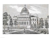 Southern view of the State House in Boston Fine Art Print