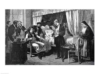 Performing the Operation of the Transfusion of Blood at the Hospital of Pity Fine Art Print